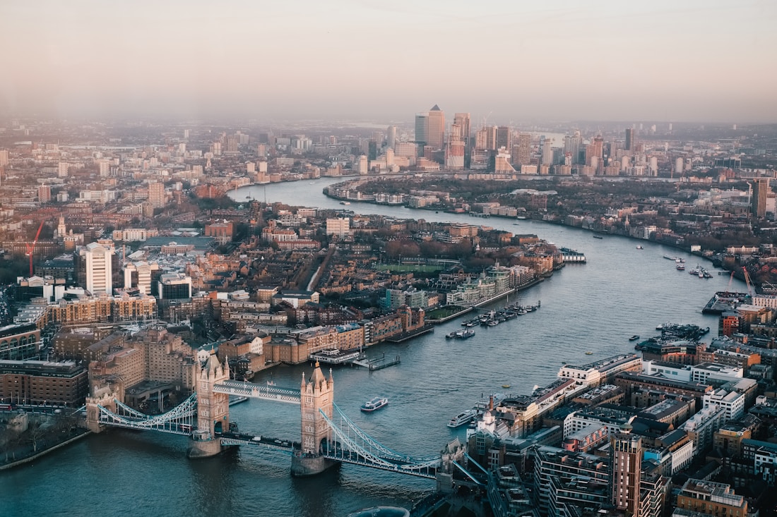 London skyline seen across the River Thames